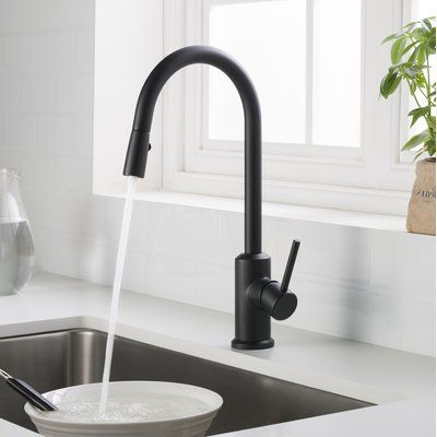 Latitude Run Murray Pull Out Single Handle Kitchen Faucet | Wayfair